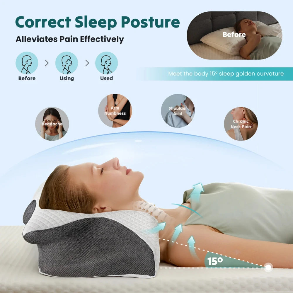 Ergonomic Cervical Memory Foam Pillow