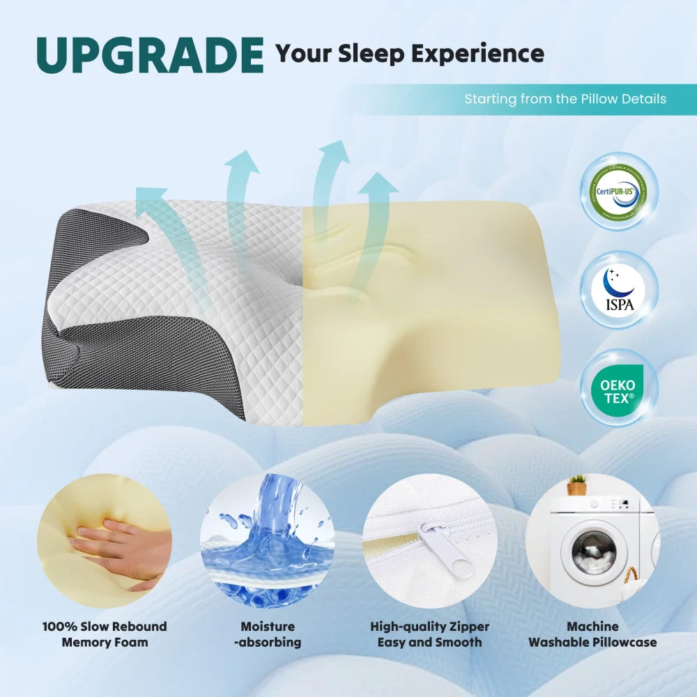 Ergonomic Cervical Memory Foam Pillow